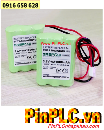 Pin đèn Exit thoát hiểm 3.6v-AA1000mAh, Pin đèn sự cố khẩn cấp 3.6v-AA1000mAh, Pin sạc 3.6v-AA1000mAh